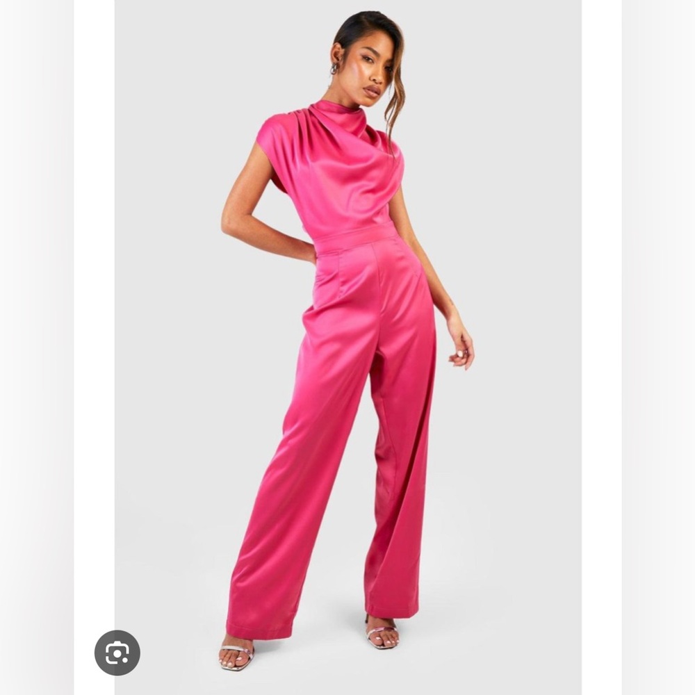 DO+BE Fuchsia Draped Jumpsuit